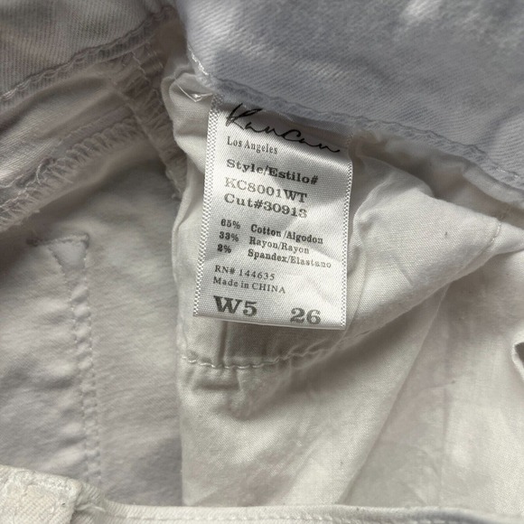 Kancan Women's Jeans Size 26‎ Skinny White Distressed Stretch Denim - Picture 9 of 13
